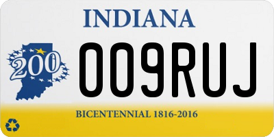 IN license plate 009RUJ