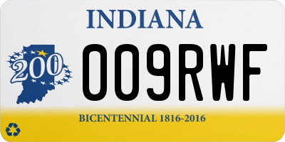 IN license plate 009RWF