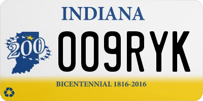 IN license plate 009RYK