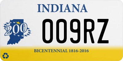 IN license plate 009RZ