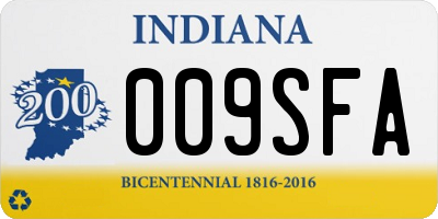 IN license plate 009SFA