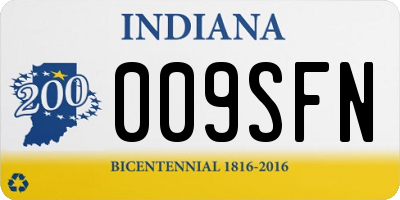 IN license plate 009SFN