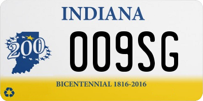 IN license plate 009SG