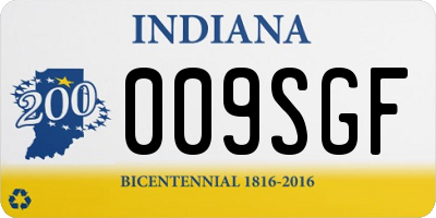 IN license plate 009SGF