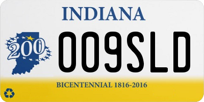 IN license plate 009SLD