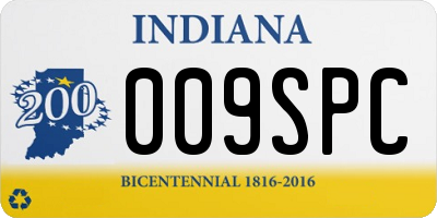 IN license plate 009SPC