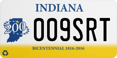 IN license plate 009SRT