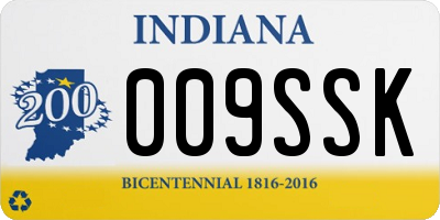 IN license plate 009SSK