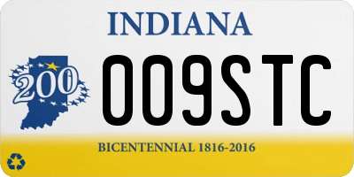 IN license plate 009STC