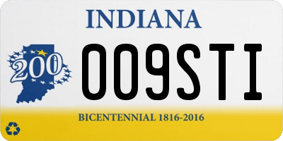 IN license plate 009STI