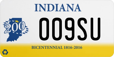 IN license plate 009SU
