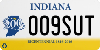 IN license plate 009SUT