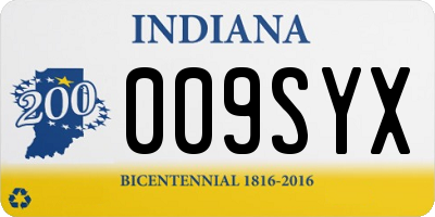 IN license plate 009SYX