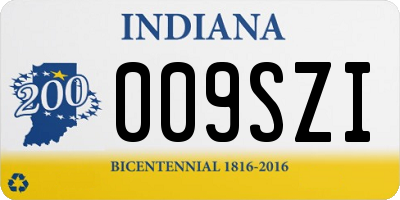 IN license plate 009SZI