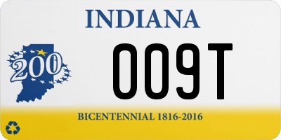 IN license plate 009T