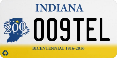 IN license plate 009TEL