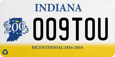 IN license plate 009TOU