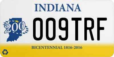 IN license plate 009TRF