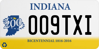 IN license plate 009TXI