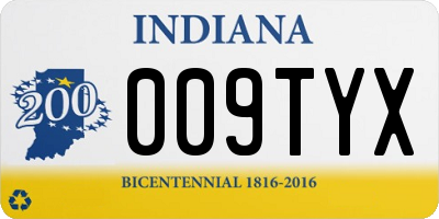 IN license plate 009TYX