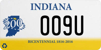 IN license plate 009U