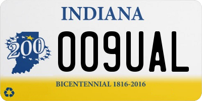 IN license plate 009UAL