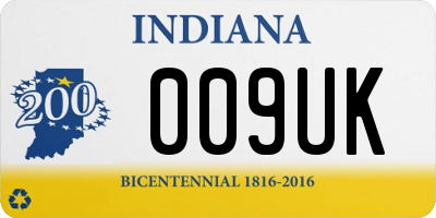 IN license plate 009UK