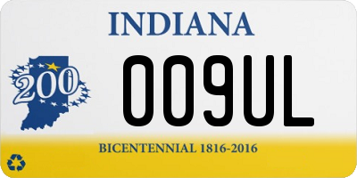 IN license plate 009UL