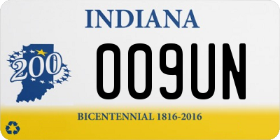 IN license plate 009UN