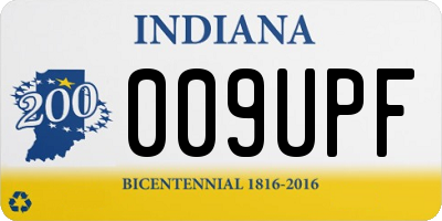 IN license plate 009UPF
