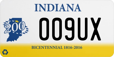 IN license plate 009UX