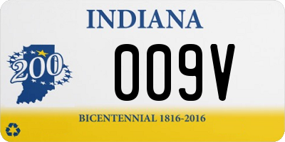 IN license plate 009V