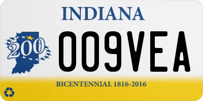 IN license plate 009VEA