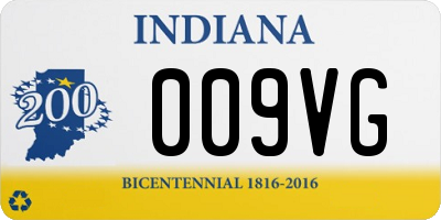 IN license plate 009VG