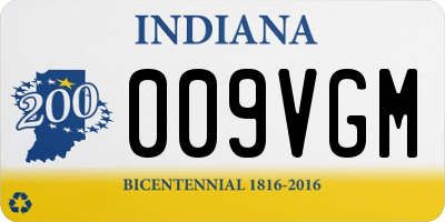 IN license plate 009VGM