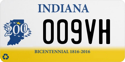 IN license plate 009VH