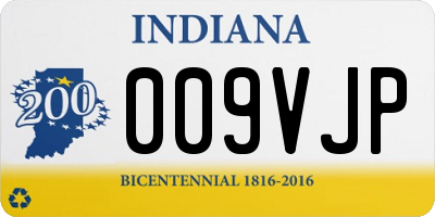 IN license plate 009VJP