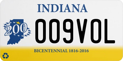 IN license plate 009VOL