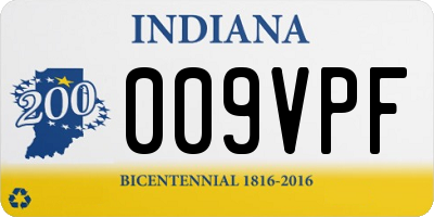 IN license plate 009VPF