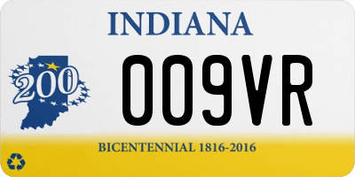 IN license plate 009VR