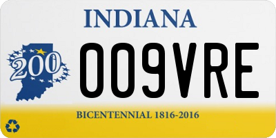 IN license plate 009VRE
