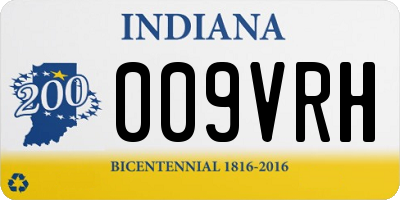 IN license plate 009VRH
