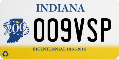 IN license plate 009VSP
