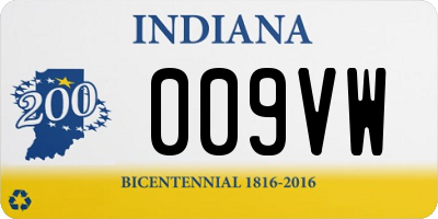 IN license plate 009VW