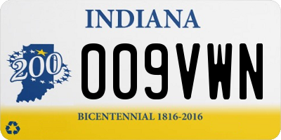 IN license plate 009VWN