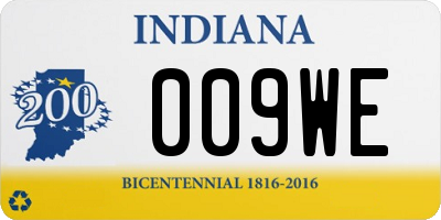 IN license plate 009WE
