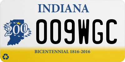 IN license plate 009WGC