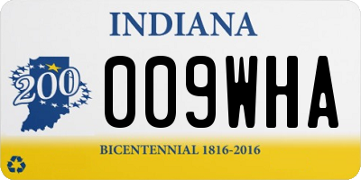 IN license plate 009WHA