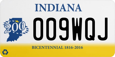 IN license plate 009WQJ