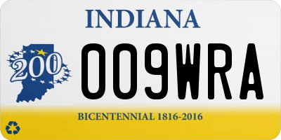 IN license plate 009WRA